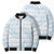 White Sunday Lotu Tamaiti Bomber Puffer Jacket Polynesian Wave Pastel Sky Blue - Polynesian Pride