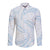 White Sunday Lotu Tamaiti Long Sleeve Button Shirt Polynesian Wave Pastel Sky Blue - Polynesian Pride