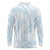 White Sunday Lotu Tamaiti Long Sleeve Polo Shirt Polynesian Wave Pastel Sky Blue - Polynesian Pride