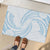 White Sunday Lotu Tamaiti Rubber Doormat Polynesian Wave Pastel Sky Blue - Polynesian Pride