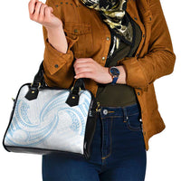White Sunday Lotu Tamaiti Shoulder Handbag Polynesian Wave Pastel Sky Blue - Polynesian Pride
