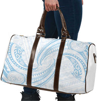 White Sunday Lotu Tamaiti Travel Bag Polynesian Wave Pastel Sky Blue - Polynesian Pride