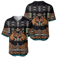 Black Batik Papua-inspired Pattern Baseball Jersey - Polynesian Pride