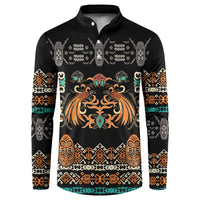 Black Batik Papua-inspired Pattern Button Sweatshirt LT9 Black - Polynesian Pride