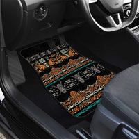 Black Batik Papua-inspired Pattern Car Mats - Polynesian Pride