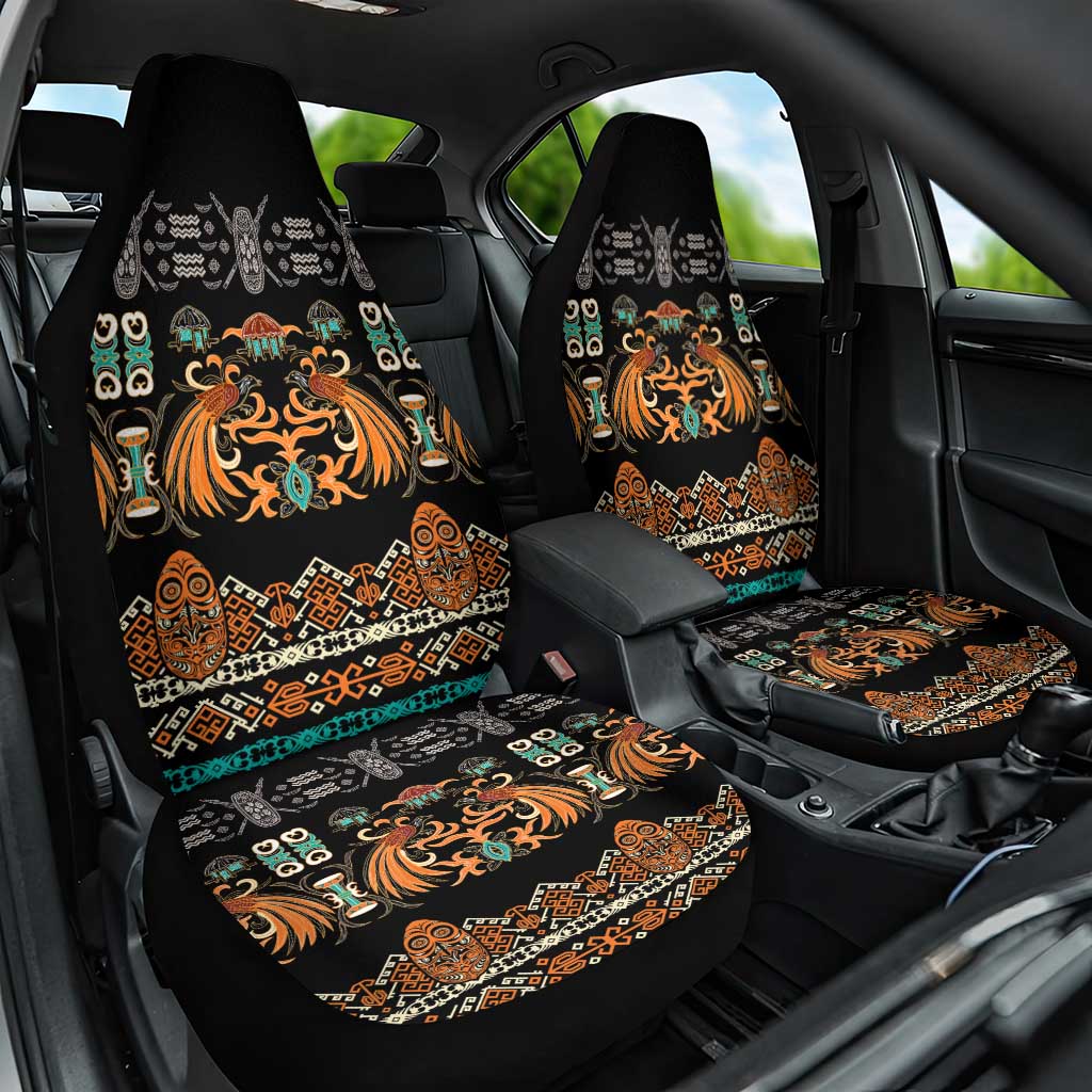 Black Batik Papua-inspired Pattern Car Seat Cover - Polynesian Pride