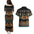 Black Batik Papua-inspired Pattern Couples Matching Puletasi and Hawaiian Shirt - Polynesian Pride