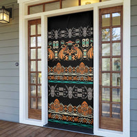 Black Batik Papua-inspired Pattern Door Cover - Polynesian Pride