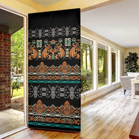 Black Batik Papua-inspired Pattern Door Cover - Polynesian Pride
