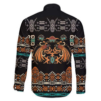 Black Batik Papua-inspired Pattern Family Matching Long Sleeve Bodycon Dress and Hawaiian Shirt LT9 - Polynesian Pride