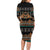 Black Batik Papua-inspired Pattern Family Matching Long Sleeve Bodycon Dress and Hawaiian Shirt - Polynesian Pride