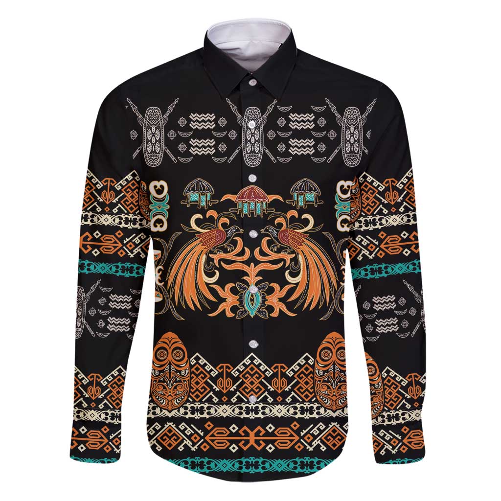 Black Batik Papua-inspired Pattern Family Matching Puletasi and Hawaiian Shirt - Polynesian Pride