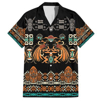 Black Batik Papua-inspired Pattern Family Matching Summer Maxi Dress and Hawaiian Shirt LT9 Dad's Shirt - Short Sleeve Black - Polynesian Pride