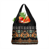 Black Batik Papua-inspired Pattern Grocery Bag - Polynesian Pride
