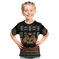Black Batik Papua-inspired Pattern Kid T Shirt LT9 Black - Polynesian Pride