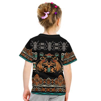 Black Batik Papua-inspired Pattern Kid T Shirt LT9 - Polynesian Pride