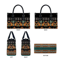Black Batik Papua-inspired Pattern Leather Bag - Polynesian Pride