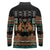 Black Batik Papua-inspired Pattern Long Sleeve Polo Shirt - Polynesian Pride