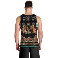 Black Batik Papua-inspired Pattern Men Tank Top - Polynesian Pride