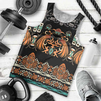 Black Batik Papua-inspired Pattern Men Tank Top - Polynesian Pride