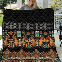 Black Batik Papua-inspired Pattern Quilt - Polynesian Pride