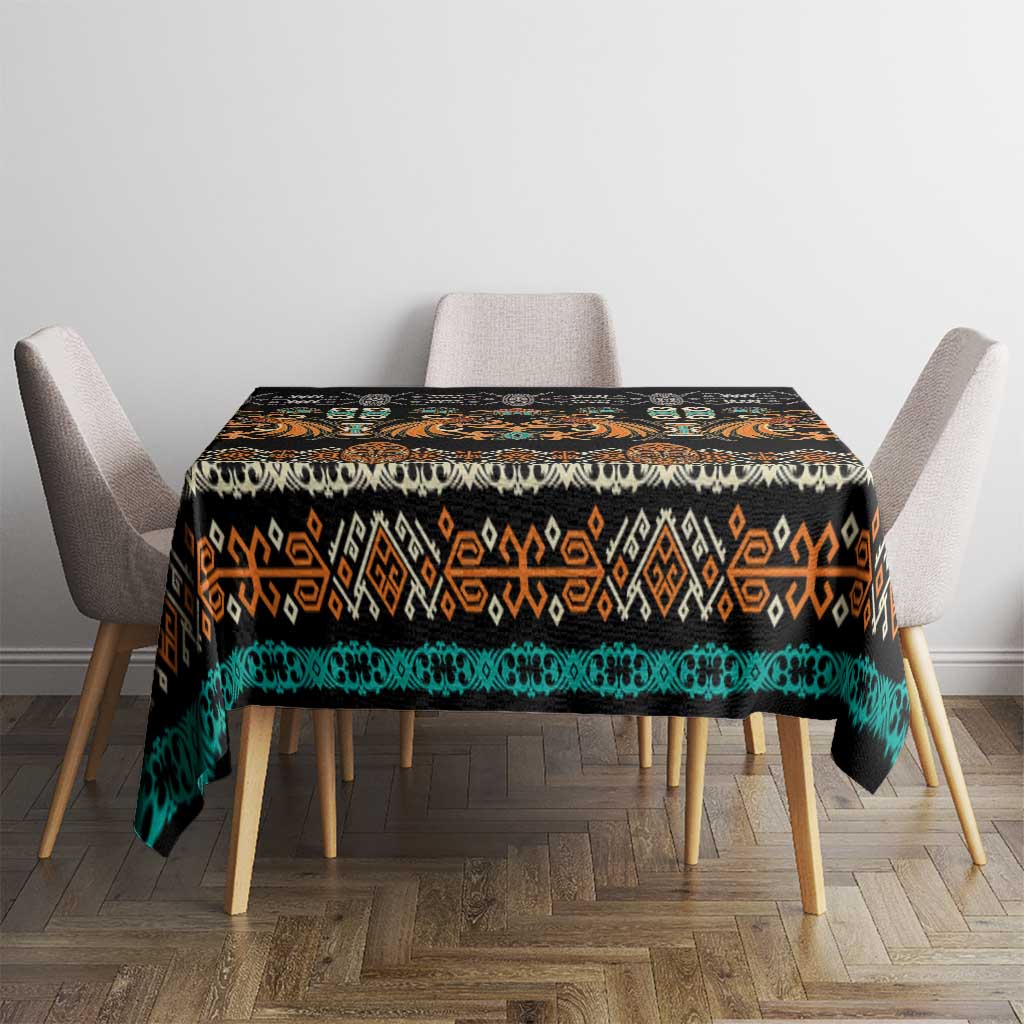 Black Batik Papua-inspired Pattern Tablecloth - Polynesian Pride