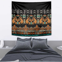 Black Batik Papua-inspired Pattern Tapestry - Polynesian Pride