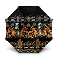 Black Batik Papua-inspired Pattern Umbrella - Polynesian Pride