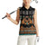Black Batik Papua-inspired Pattern Women Sleeveless Polo Shirt - Polynesian Pride