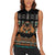 Black Batik Papua-inspired Pattern Women Sleeveless Polo Shirt - Polynesian Pride