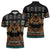 Black Batik Papua-inspired Pattern Zipper Polo Shirt - Polynesian Pride