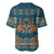 Dark Cyan Blue Batik Papua-inspired Pattern Baseball Jersey - Polynesian Pride