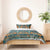 Dark Cyan Blue Batik Papua-inspired Pattern Bedding Set - Polynesian Pride