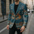 Dark Cyan Blue Batik Papua-inspired Pattern Blazer - Polynesian Pride