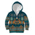 Dark Cyan Blue Batik Papua-inspired Pattern Kid Hoodie - Polynesian Pride