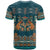 Dark Cyan Blue Batik Papua-inspired Pattern T Shirt - Polynesian Pride