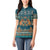 Dark Cyan Blue Batik Papua-inspired Pattern Women Polo Shirt - Polynesian Pride