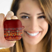 Oxblood Batik Papua-inspired Pattern AirPods Case - Polynesian Pride