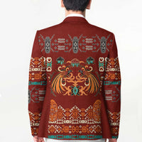 Oxblood Batik Papua-inspired Pattern Blazer - Polynesian Pride