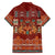 Oxblood Batik Papua-inspired Pattern Family Matching Summer Maxi Dress and Hawaiian Shirt - Polynesian Pride