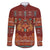 Oxblood Batik Papua-inspired Pattern Family Matching Summer Maxi Dress and Hawaiian Shirt - Polynesian Pride
