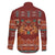 Oxblood Batik Papua-inspired Pattern Family Matching Summer Maxi Dress and Hawaiian Shirt - Polynesian Pride