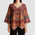 Oxblood Batik Papua-inspired Pattern Kimono Sleeve Blouse - Polynesian Pride