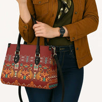 Oxblood Batik Papua-inspired Pattern Leather Bag - Polynesian Pride