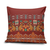 Oxblood Batik Papua-inspired Pattern Pillow Cover - Polynesian Pride