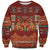 Oxblood Batik Papua-inspired Pattern Sweatshirt - Polynesian Pride