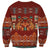 Oxblood Batik Papua-inspired Pattern Sweatshirt - Polynesian Pride