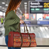 Oxblood Batik Papua-inspired Pattern Travel Bag - Polynesian Pride