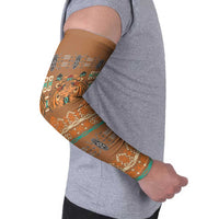 Terracotta Batik Papua-inspired Pattern Arm Sleeves - Polynesian Pride
