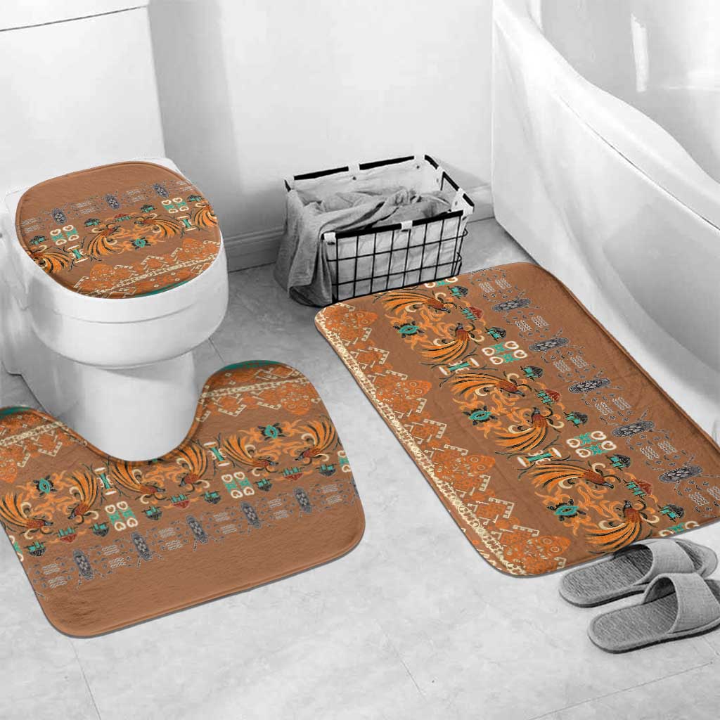 Terracotta Batik Papua-inspired Pattern Bathroom Set - Polynesian Pride
